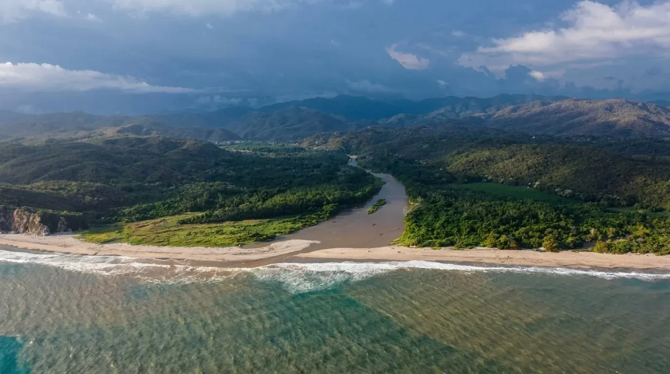 Where the Copalita River meets the Pacific