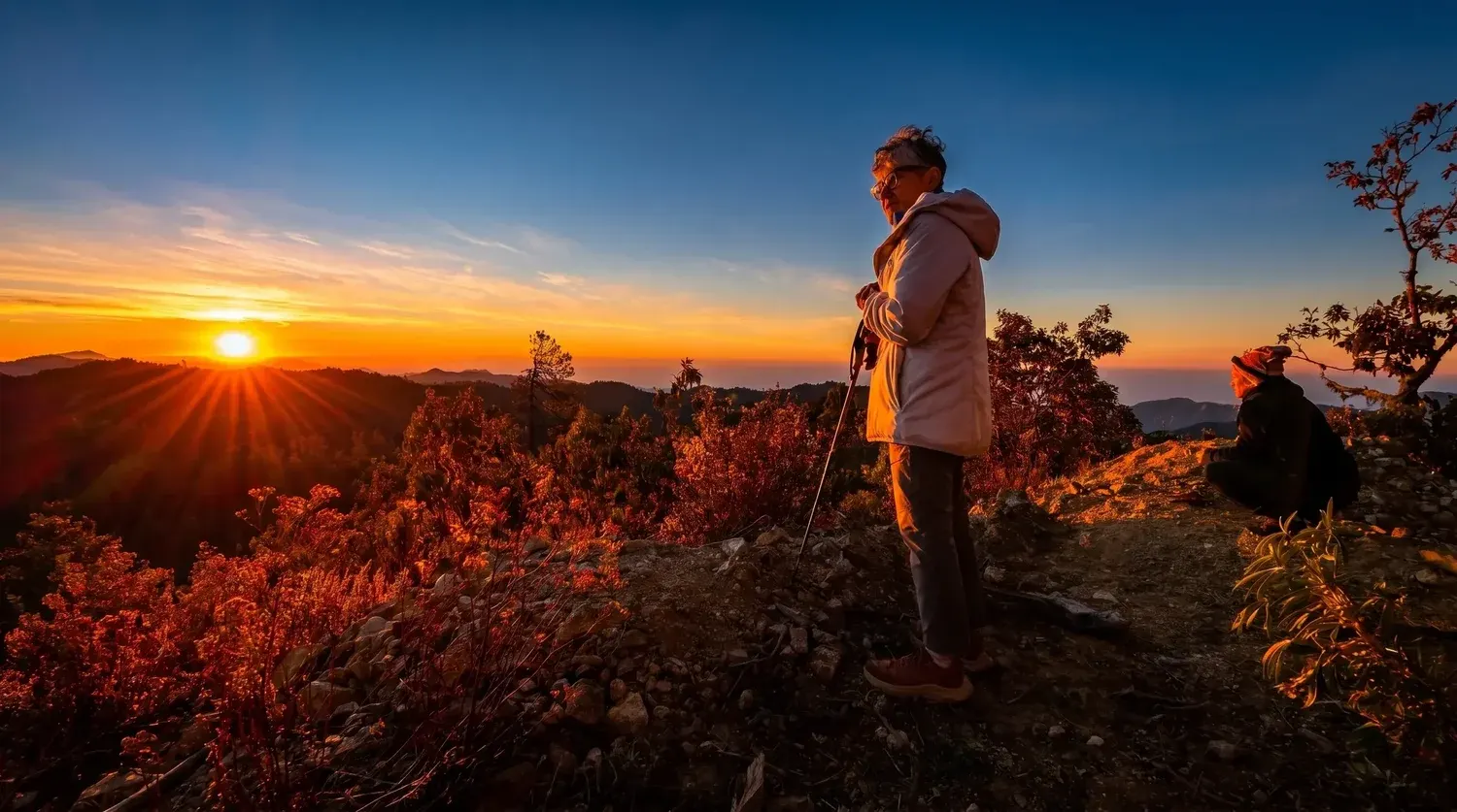 Sunset on the mountain